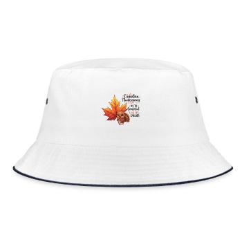 Grateful Canadian - Bucket Hat - white/navy - Front