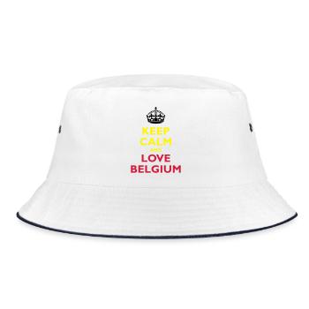 Keep Calm & Love Belgium - Bob - blanc/marine - Devant