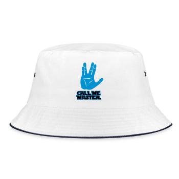 Call me Master | Jedi | Hand | Meister - Bucket Hat - white/navy - Front