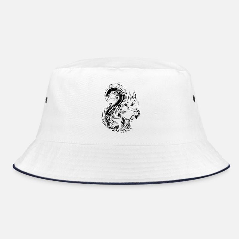 Eichhörnchen mit Eichel in den Pfoten Bucket Hat