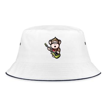 Ape Guitar - Bucket Hat - white/navy - Front
