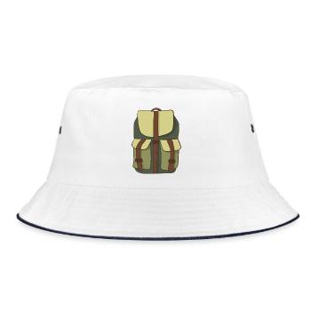 backpack - Bucket Hat - white/navy - Front
