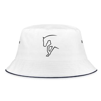 6061912 121501634 sliding stop - Bucket Hat - white/navy - Front