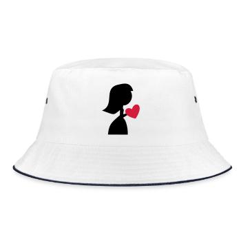 bride - Bucket Hat - white/navy - Front