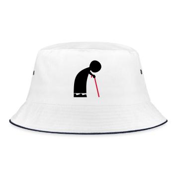 granny - Bucket Hat - white/navy - Front