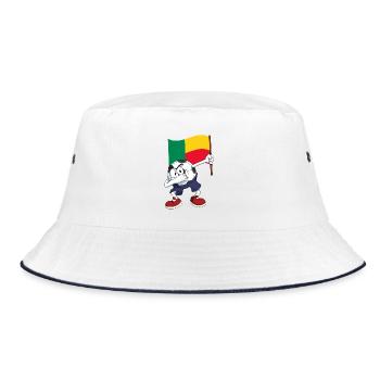 Benin Dabbing football - Bucket Hat - white/navy - Front