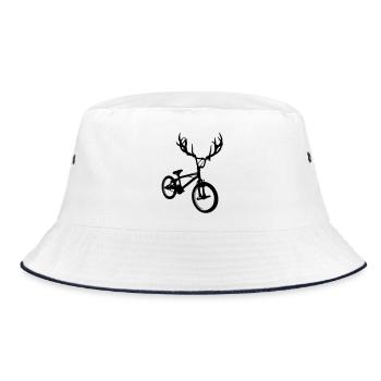 Wild bmx - Bucket Hat - white/navy - Front