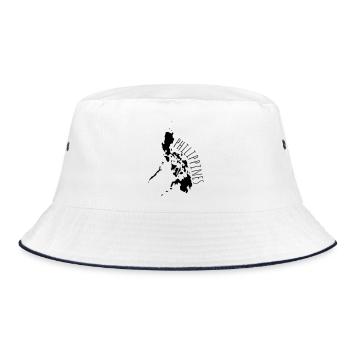 Philippines - Bucket Hat - Weiß/Navy - Vorne