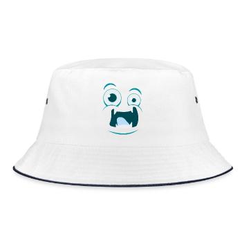 MONSTER Funny Halloween Costume Gift Comic - Bucket Hat - white/navy - Front