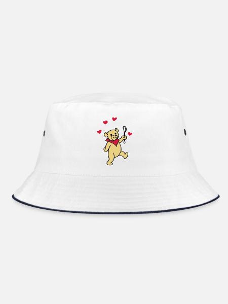 Teddy Baby - Bucket Hat - white/navy