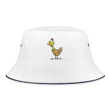Little Chicken I Chickens I Hen I Gockel Gift - Bucket Hat - white/navy - Front