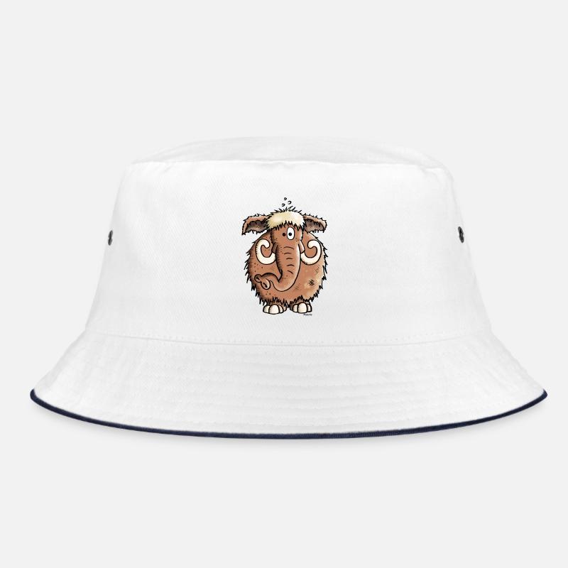 Gigantisches Mammut - Elefant - Bucket Hat - Weiß/Navy