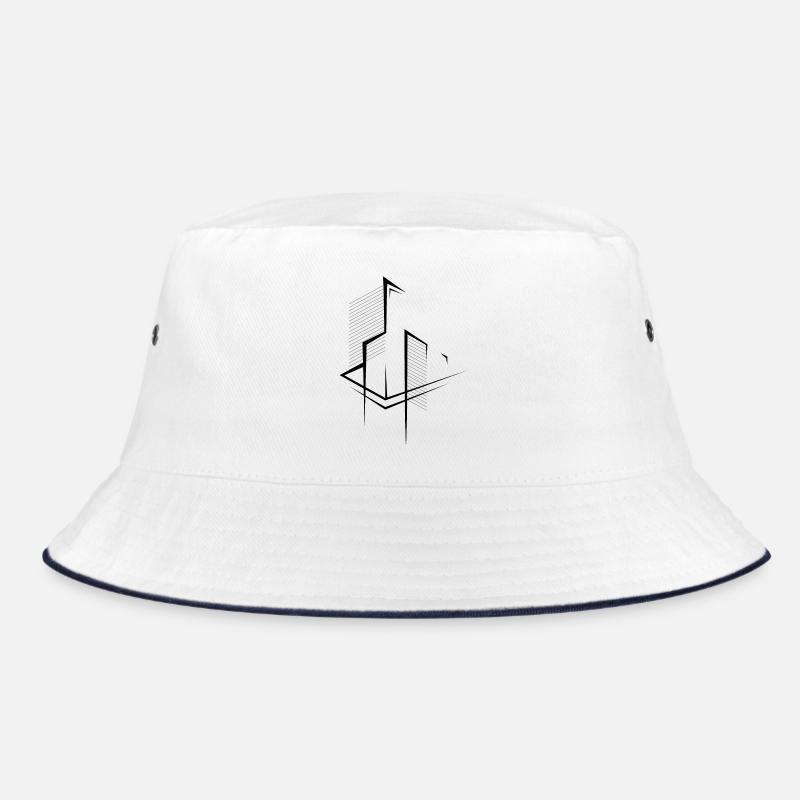 middle finger architecture graphic abstract icon Bucket Hat