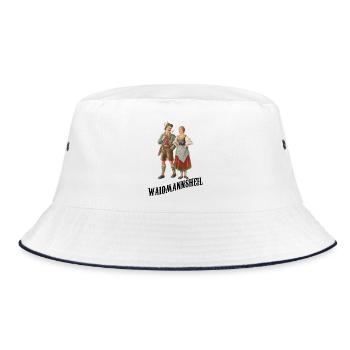 Waidmannsheil: Stolz auf Jagd und Tradition - Bucket Hat - Weiß/Navy - Vorne