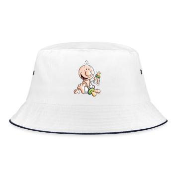 Bébé heureux - Bob - blanc/marine - Devant