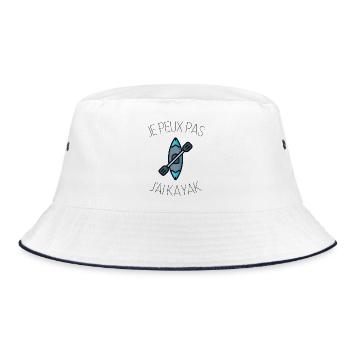 I can't kayak - Bucket Hat - white/navy - Front