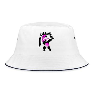 Panda dance - Bucket Hat - white/navy - Front