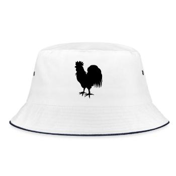 Rooster shadow image of roosters logo - Bucket Hat - white/navy - Front
