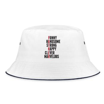 Best Dad Ever - Bucket Hat - white/navy - Front