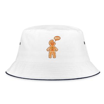 Gingerbread man Mimimi Mi Mi Mi baker baking pastries - Bucket Hat - white/navy - Front