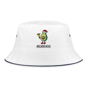Avocado ho ho ho avocado keto diet Santa Claus - Bucket Hat - white/navy - Front