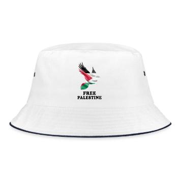 Colombe Palestine libre - Bob - blanc/marine - Devant
