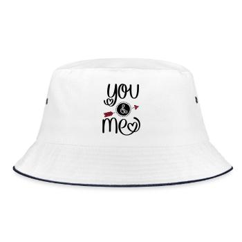 You and Me - Bucket Hat - white/navy - Front