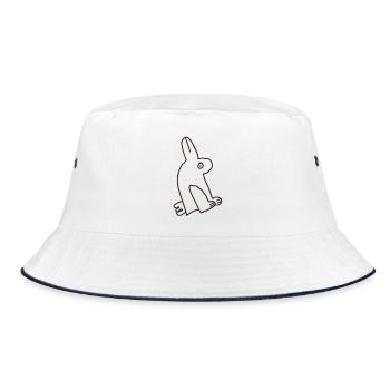 duckrabbit - Bucket Hat - white/navy - Front