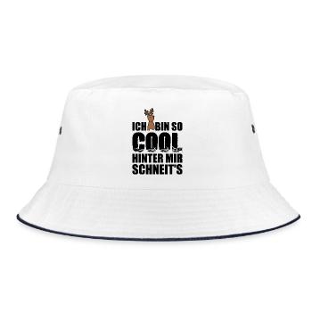 Lustige Sprüche für coole Typen - Bucket Hat - Weiß/Navy - Vorne