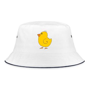 Kücken - Bucket Hat - Weiß/Navy - Vorne