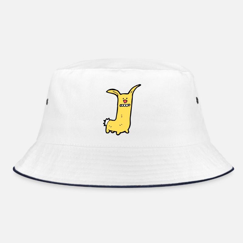 Lustiges Comic Tier - Bucket Hat - Weiß/Navy