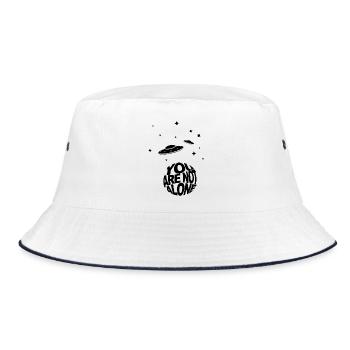 Ufo - You are not alone - Bucket Hat - Weiß/Navy - Vorne