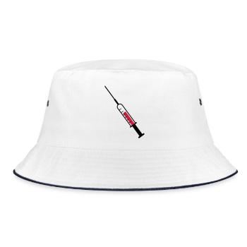 Syringe as vector - Bucket Hat - white/navy - Front