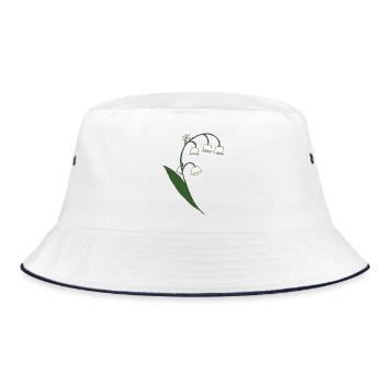 lily of the valley - Bucket Hat - white/navy - Front