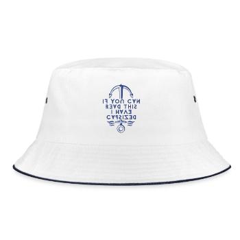 If You Can Read This I Have Capsized. - Bucket Hat - white/navy - Front
