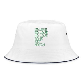TENNIS Tennis game - Bucket Hat - white/navy - Front