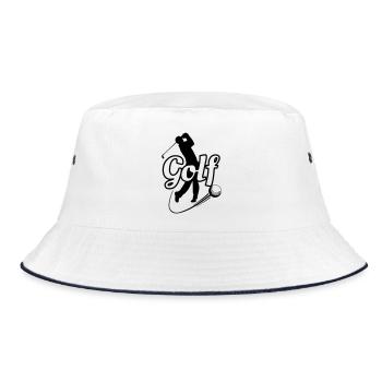 Wave - Bucket Hat - white/navy - Front