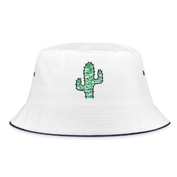 Cactus very prickly - Bucket Hat - white/navy - Front