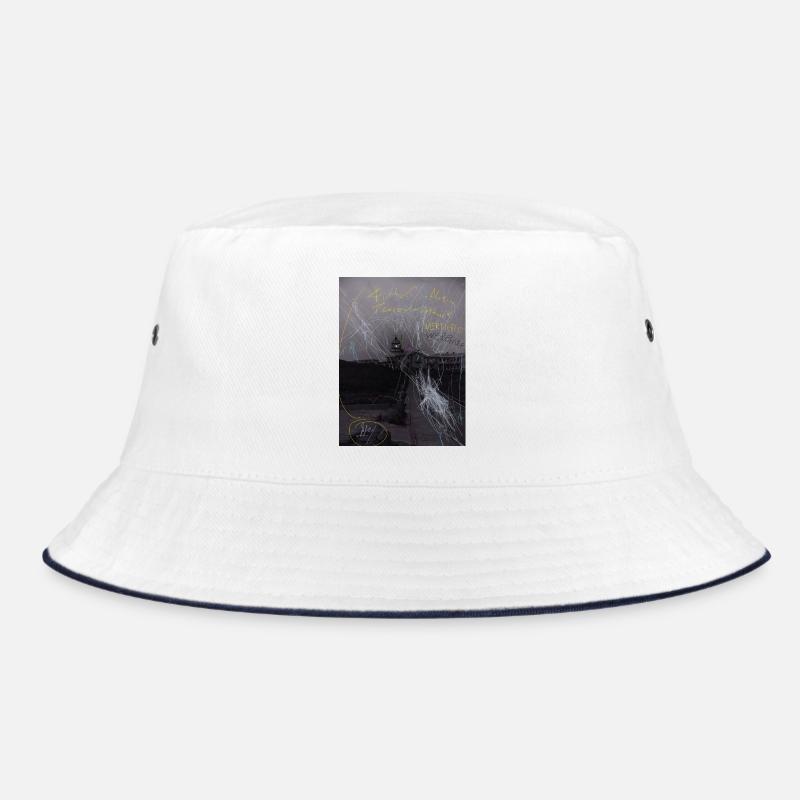 „were“wolf Attacke - „war“ Atacke, Estaca de Bares - Bucket Hat - Weiß/Navy