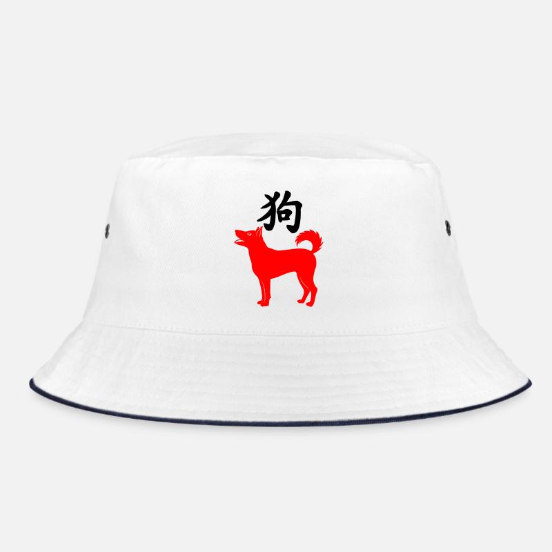 Chien à caractère chinois avec image de chien rouge Bob