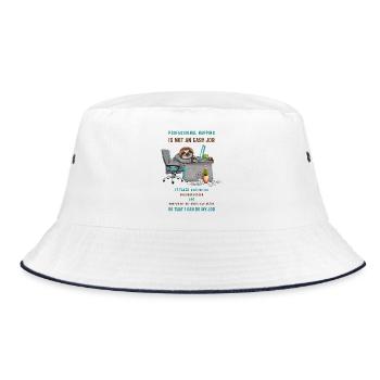 Drôle de paresseux dans le bureau cool dicton - Bob - blanc/marine - Devant
