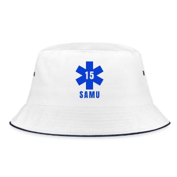 UAS, Notfälle, Krankenwagen - Bucket Hat - Weiß/Navy - Vorne