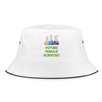 Future Female Scientist - Bucket Hat - white/navy - Front