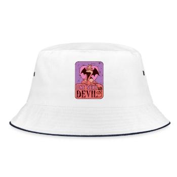Sexy devil - Bucket Hat - white/navy - Front