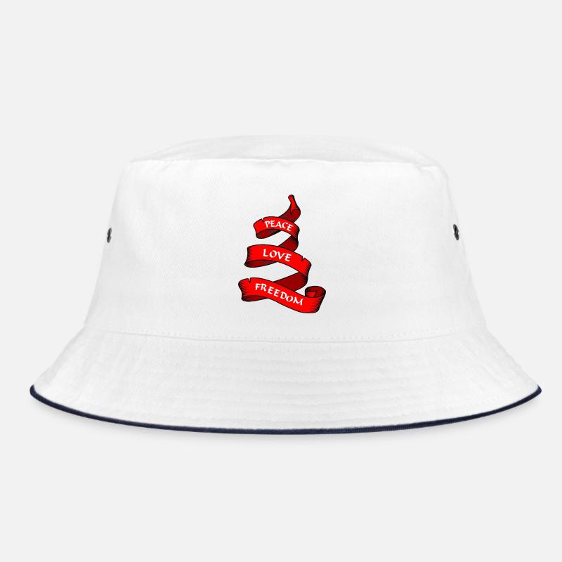 Friedensbanner oder Wimpel rot Bucket Hat