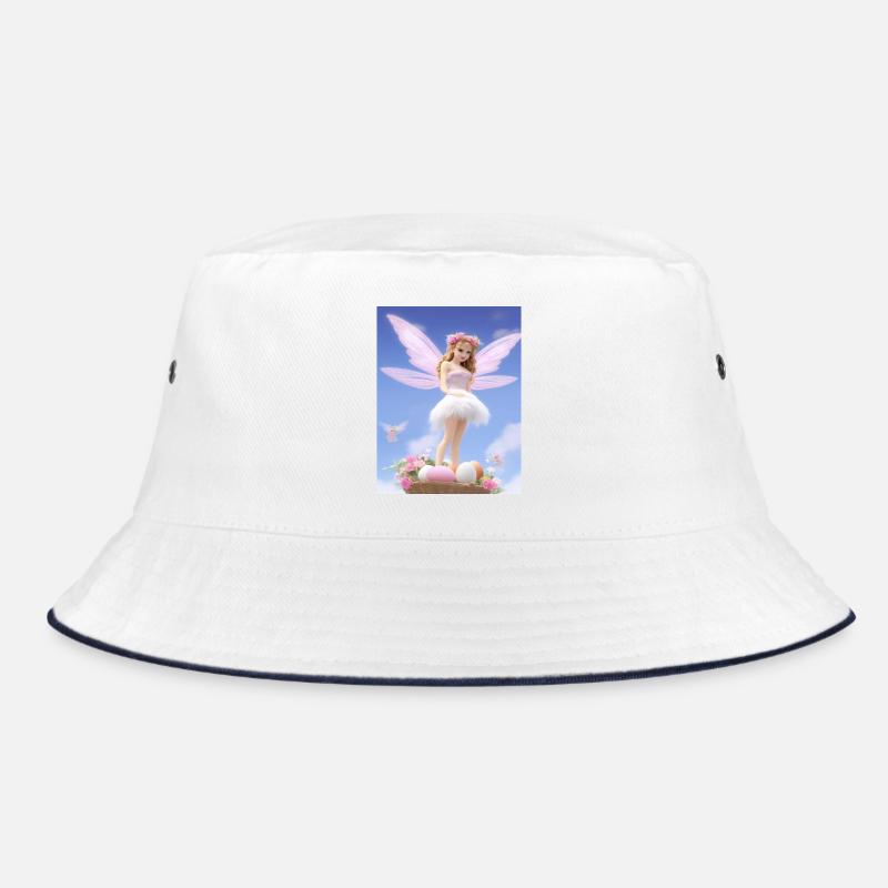 Retro style Pixie on Egg- Easter Bucket Hat