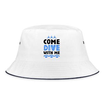 Funny sayings for divers - Bucket Hat - white/navy - Front