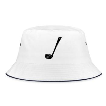 Transparent soup spoon - Bucket Hat - white/navy - Front