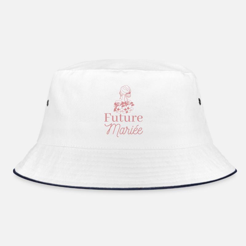 EVJF future mariée. Enterrement vie célibataire - Bob - blanc/marine