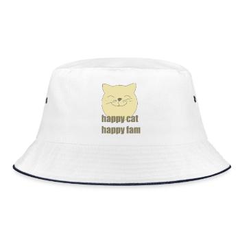 Happy Cat Happy Fam - Bob - blanc/marine - Devant